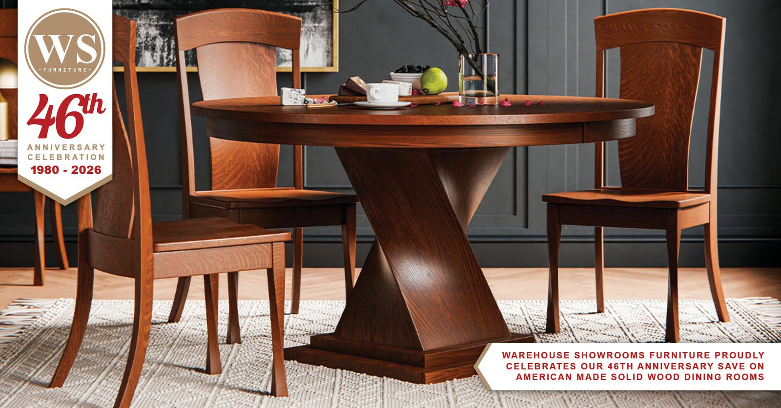 46th Anniversary Sale Save on Dining Rooms
